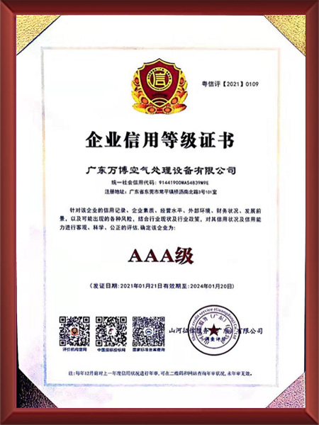 企业信用等级证书